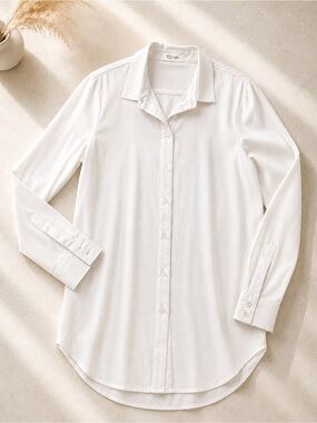 RD Style Classic White Button-Down Blouse